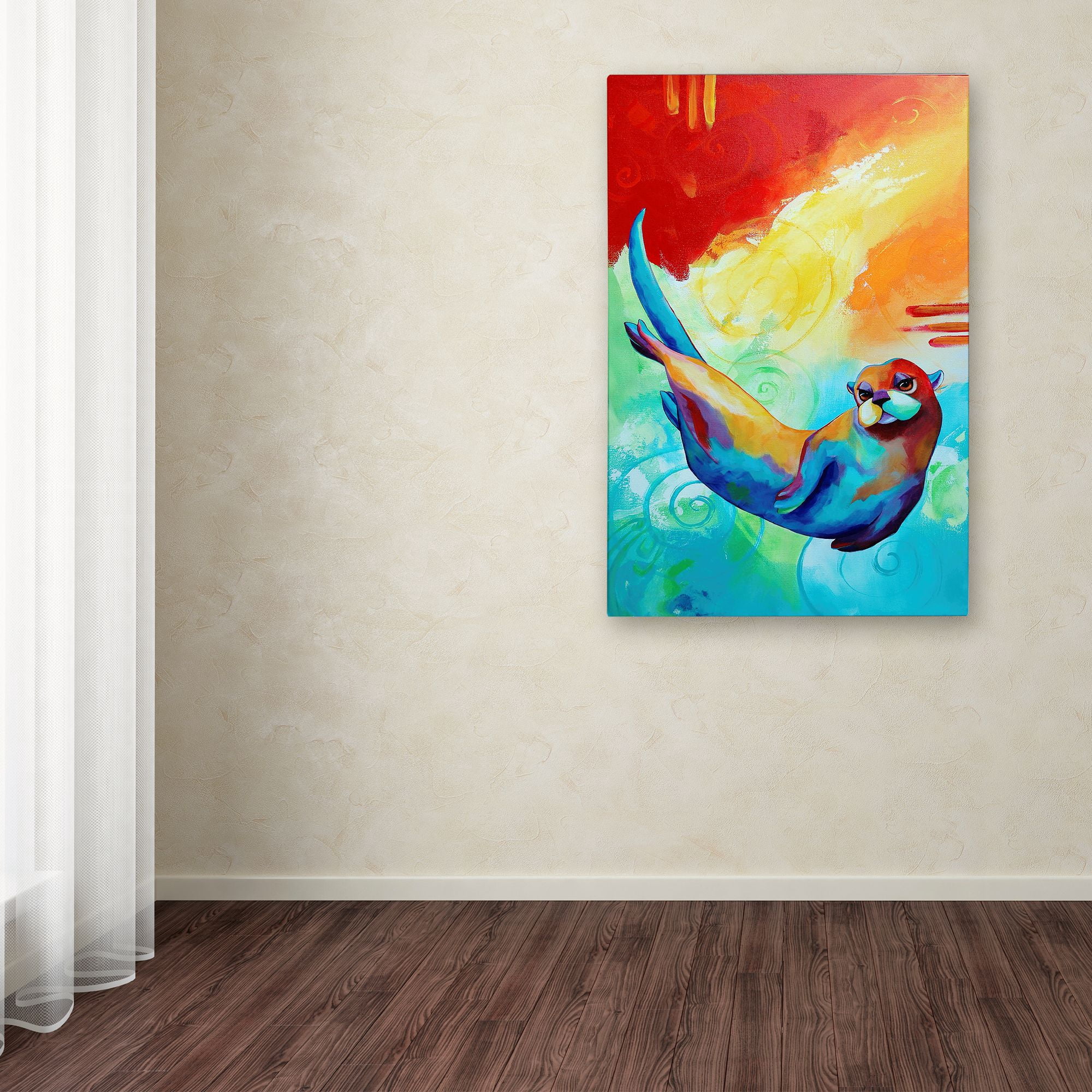 Trademark Fine Art 'River Otter' Canvas Art by Corina St. Martin