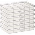 thumbnail image 1 of Gebildet 6pcs Plastic Transparent Storage Case Accessory Parts Storage Box for Tiny Bead, Herbs, Pills and Other Small Items, 1 of 5