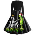 thumbnail image 3 of Corashan Chandail de Noël Laid Abordable Robe Évasée Imprimée de Noël pour Femmes Robe à Manches Longues Robe de Fête Décontractée Noire, 2TG, 3 of 3
