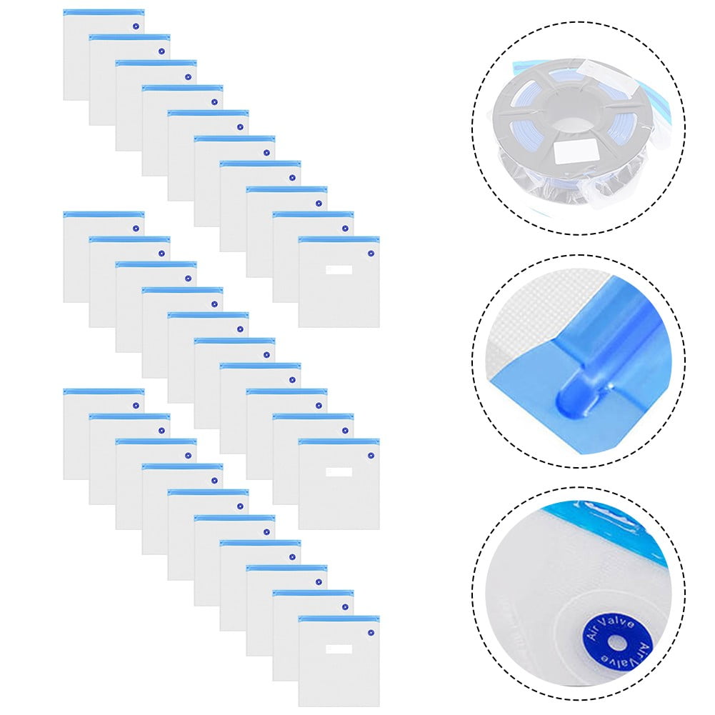 30pc for 3D Printer Filament, Reusable Vacuum Compression Storage Bags,30x34 cm