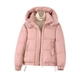 thumbnail image 2 of Antinious Women Casual Puffer Jacket Hooded Long Sleeve Solid Classic Warm Thick Versatile, 2 of 5