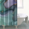 thumbnail image 4 of Green Purple Gold Marble Pattern Shower Curtain 72"x84" ,Bathroom Decorative Shower Curtains Set with 12 Hooks,Modern Waterproof Washable Shower Curtain, 4 of 6