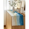 thumbnail image 5 of Table Runner 60 Inches Long for Kitchen Dining, Blue Summer Beach Dresser Scarf Farmhouse, Dining Table Decorations for Wedding/Parties, Nautical Coastal Beige Seaside 13 x 60 In, 5 of 8