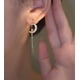 thumbnail image 4 of Pendientes de plata de ley 925 con diamantes brillantes, cadena de borla de cristal, pendientes colgantes para mujeres, adolescentes y niñas (estrella y luna), 4 of 5