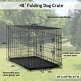 thumbnail image 5 of Dkelincs 48 inch Dog Cage Large XXL Dog Crates for Large Dogs Pet Animal Segregation Cage with Double-Door for Dog Training Indoor, 5 of 8