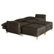 thumbnail image 3 of Sala Modular Makora Morelli Memory Foam Chocolate Chenille De 5 Módulos, 3 of 10