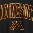 thumbnail image 5 of Men's Colosseum Charcoal Minnesota Golden Gophers Arch & Logo Crew Neck Sweatshirt, 5 of 5