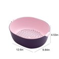 thumbnail image 3 of Double Layer Plastic Washing Basin Large Capacity Kitchen Sink Basket Dish Drying Rack Organizer for Fruits Vegetables Efficient Drainage Space Saving, UKHBMC | Purple, 3 of 9