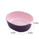 thumbnail image 3 of Lavabo de plástico de doble capa, cesta de cocina multifuncional con colador, colador morado para frutas y verduras, apto para lavavajillas para una limpieza fácil, ideal para la cocina del, 3 of 7