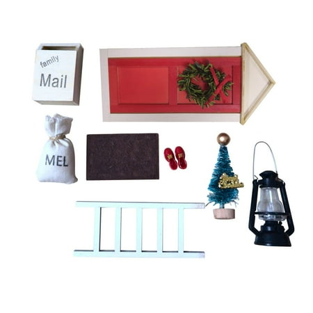 

Christmas Decorations Outdoor Doll House 8 Mini House Christmas Decoration Set Miniature