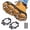 Black-Medium, variant on Anti Slip Traction Snow Grips, Crampons for Hiking Boots, Ice Cleats for Shoes and Boots, Lightweight Crampons Shoe Chains, Stainless Steel Spikes
