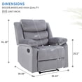 thumbnail image 5 of Bonzy Home Modern Comfort Reclining Chair Breathable Fabric Recliner Chairs, Gray, 5 of 8