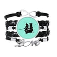 thumbnail image 2 of Swordsman Knight Outline Bracelet Love Accessory Twisted Leather Knitting Rope Wristband Gift, 2 of 2