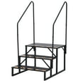 thumbnail image 2 of GloryStar Stable Heavy Duty RV Steps, Universal Stair Ladder with Handrail for Travel Trailers, Pools, and Trampolines, 2 of 7