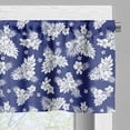 thumbnail image 3 of Ambesonne Blue and White Window Valance, Silhouette of Flower, 54" X 18", Blue White, 3 of 5