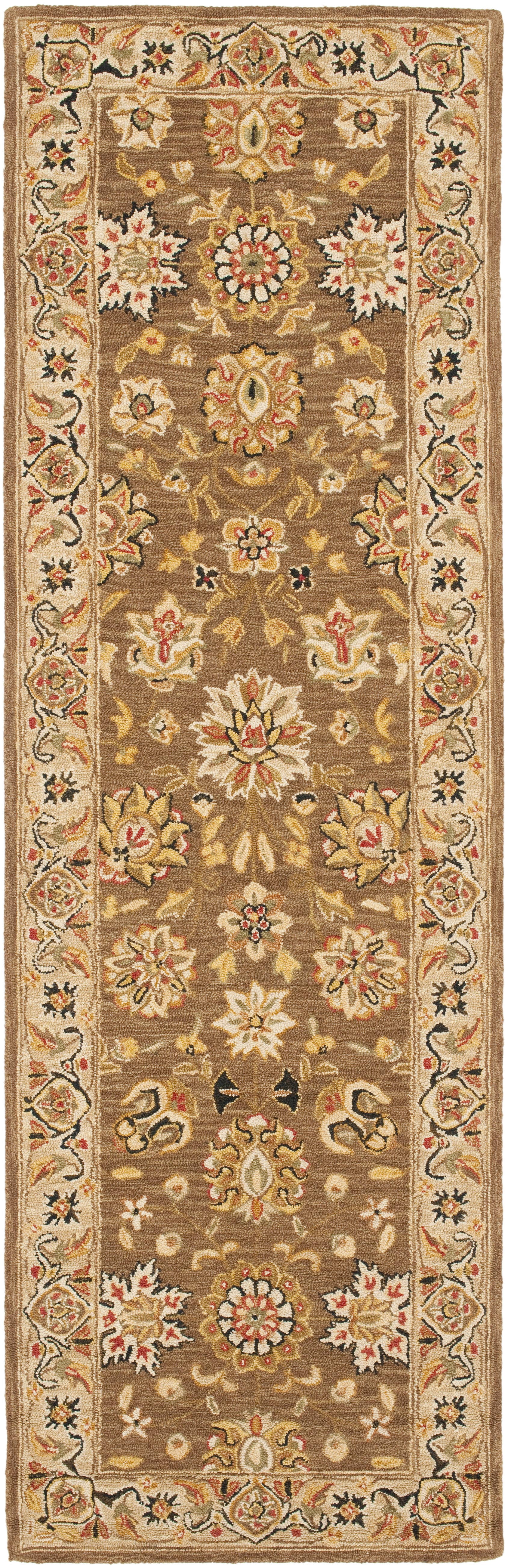 Safavieh Chelsea Neal Bordered Runner Rug, Brown/Ivory, 2'6" x 10'