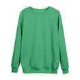 thumbnail image 4 of TKLPEHG Women Sweatshirts Crew Neck Sweatshirt Pullover Loose Fashion Long Sleeve Classic Solid Color Casual Lightweight Pullover (Green,XXL), 4 of 7