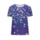 thumbnail image 5 of Tops de Ajuste Suelto para las Mujeres Impreso Manga Corta Suéter Camiseta Cuello Redondo Blusa Casual, Top de Moda para el Uso Diario Y las Salidas, 5 of 6