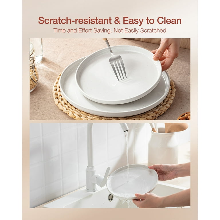 Free Shipping! Famiware 12-Piece Stoneware Dinnerware Set White