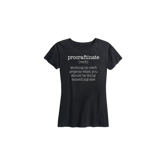 Instant Message - Procraftinate Definition - Women's Short Sleeve Graphic T-Shirt