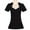 black, variant on Vintage Style 50's T-Shirts Slim Fit Solid Wome Tops