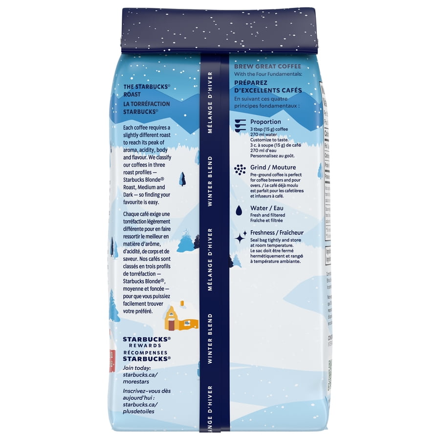 Café moulu STARBUCKS Mélange d'hiver Sac de 283 g