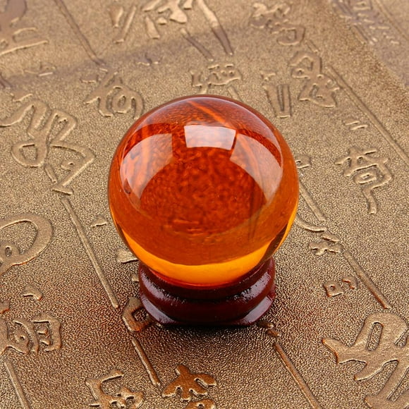 Ball Sphere Ball Sphere Ball With Stand Craft Collection 1Pc Asian Rare Natural Quartz Amber Color Healing Ball Sphere 40mm+Stand