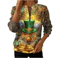 thumbnail image 3 of TaTaai Ladies St. Patrick's Day Fashion Print Loose Round Neck Sweatshirt Long Sleeve Casual Top Soft Comfortable for Daily Home Office Streetwear Gift, 3 of 5
