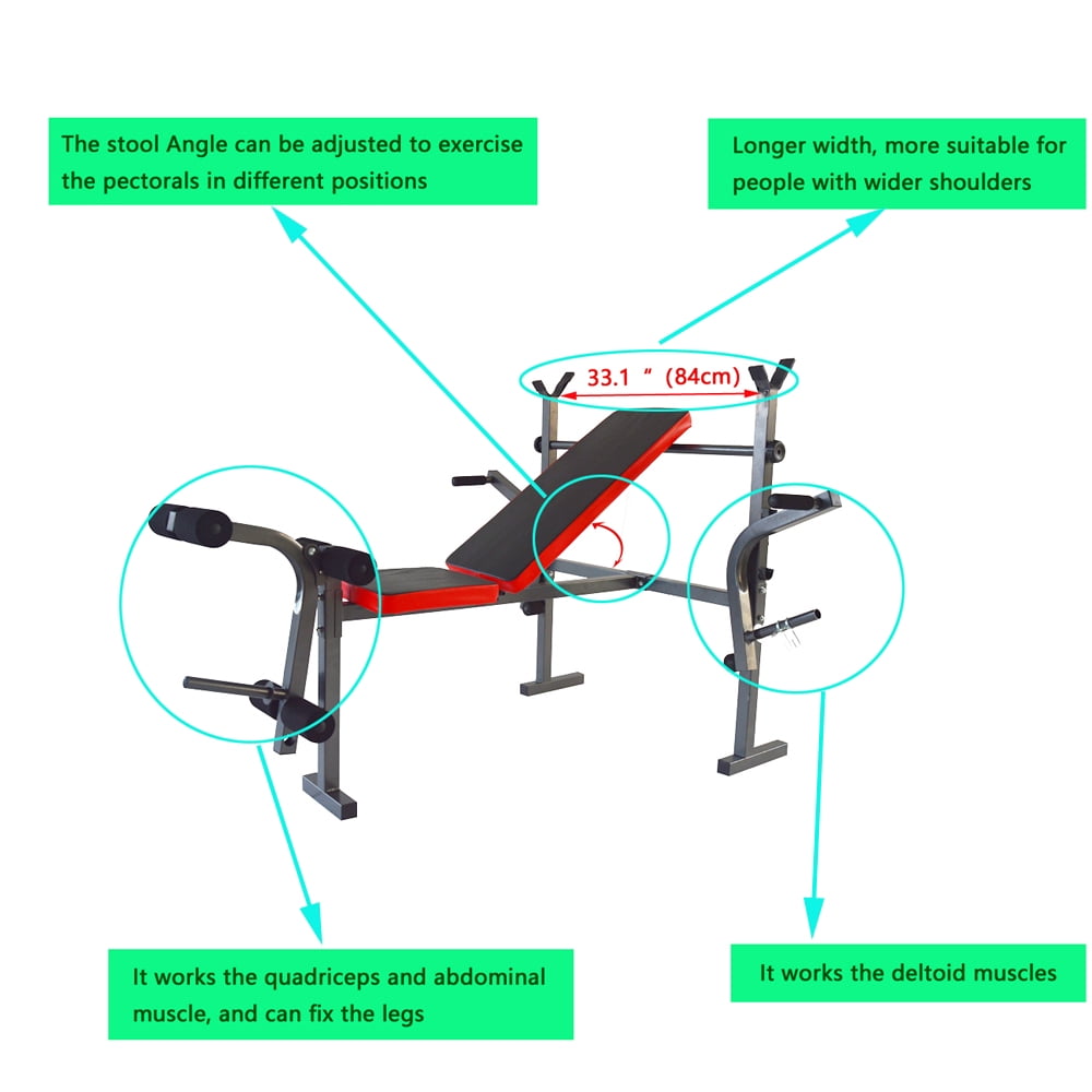 Adjustable Foldable Home Gym Weight Exercise Foldable Weight Lifting Bed Fitness Equipment Bench Press