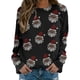 thumbnail image 1 of Gibobby Sudadera navideña mujer Sudadera con cuello redondo y estampado de Navidad para mujer, camisetas informales de manga larga para entrenamiento(Blanco,CH), 1 of 4