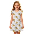 thumbnail image 5 of FYDUU Little Girl Halloween Dress Girls Summer Sleep Dress Cute Flutter Sleeve Casual Nightgown Holiday Party Soft Nightwear for Toddler Kids 8-9 Years, 5 of 5