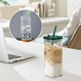 thumbnail image 5 of Foqnuq 350ml Coffee Glass Cup Elegant Design Durable Milk Tea Coffee Mug for Hot and Cold Drinks Ideal for Home and Cafe Use, 5 of 6