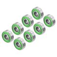 thumbnail image 1 of Unique Bargains Roulements de Skateboard 608RS Roulements à Billes à Rainures Profondes, Vert Lot de 8, 1 of 5