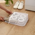 thumbnail image 4 of Washing Machine Shoe Bag for Sneakers and Footwear, Thickened Mesh Laundry Bag with Zipper for Socks and Delicates, White or Blue, 4 of 6