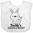 thumbnail image 3 of Inktastic Daddys Snuggle Bunny Easter Girls Baby Bib, 3 of 4