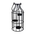 thumbnail image 1 of Candelabro hueco de hierro forjado portátil retro, lámpara de viento, farol de hierro negro para decoración de mesa del hogar, 1 of 7