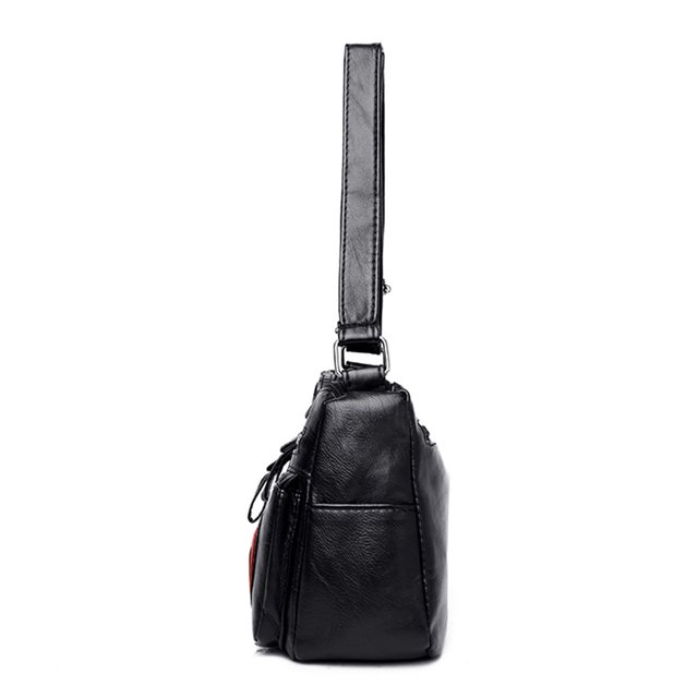 Bolsa Hit Color Hombro Messenger Mujer Cuero Crossbody (Rojo) Likrtyny Para Estrenar