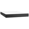 thumbnail image 3 of vidaXL Box Spring Bed with Mattress Black 137x190 cm Faux Leather, 3 of 5