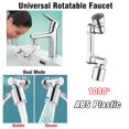 thumbnail image 1 of Aireador Universal giratorio de 1080 ° para grifo, extensor de filtro de salpicaduras de plástico, boquilla de burbujeador, brazo robótico para cocina y baño, 1 of 4