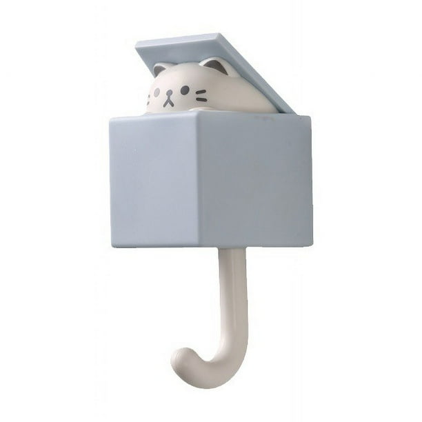 4 ganchos bonitos para mascotas, ganchos para llaves de gato para pared para abrigos, bufandas, sombreros, toallas, ganchos utilitarios para gatos para decoraciones colgantes de pared (4 col