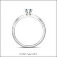 thumbnail image 3 of Dazzlingrock Collection 0.25 Carat Round Lab Grown White Diamond 6 Prong Classic Solitaire Engagement Ring for Women in 14K Solid White Gold Size 9, 3 of 6