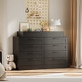 thumbnail image 2 of Baby Changing Dresser w/Power Outlet & Safety Rail, 8-Drawer Storage Organizer, Convertible Nursery Dresser with Anti-Tip Strap, 2 of 8