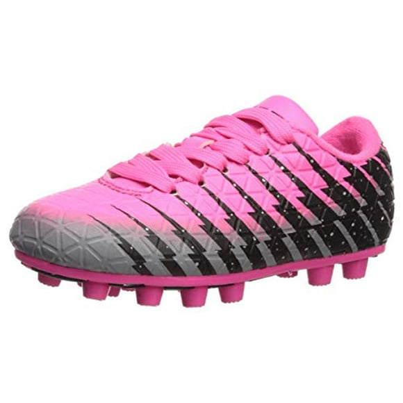 Vizari Unisex Bolt FG Pink/Black/Silver Size 5 Soccer Shoe Regular US Big Kid