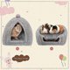 thumbnail image 5 of Large Rabbit Cave Bed Bunny Warm Tent House Small Animal Triangle Hideout For Rabbit Bunny Guinea Pig Ferret, 5 of 5