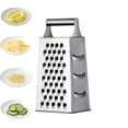 thumbnail image 1 of 2 Pcs Râpe à Fromage de Cuisine, Râpe en Acier Inoxydable - Râpe à 4 Côtés avec Poignée en Métal pour Grille, 1 of 2