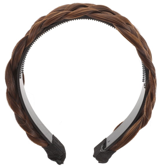 Raindrops Lightweight Fishbone Braid Headband in Light Brown for Decoration