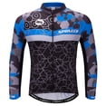 thumbnail image 4 of Mens Bicycling Jersey Set Long Sleeve MTB Riding Suits Quick Dry Cycling Shirts with Cycle Pants Padded Blue XXL, 4 of 10
