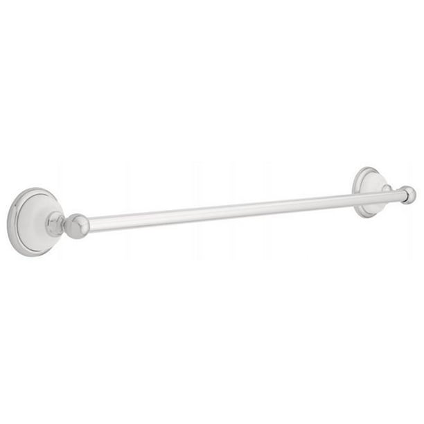 24in. Polished Chrome & White Bellini Towel Bar 126