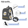 thumbnail image 3 of Easygdp Keep Life Simple Daisy Flower Mochila de Lona Resistente para Laptop, Compatible con Laptops de 15 a 17 pulgadas, Ideal para Escuela, Trabajo y Viajes-Medium, 3 of 5