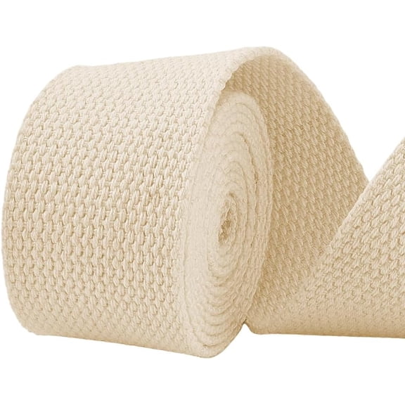 11 Yards Heavy Cotton Webbing White Webbing Straps 1.5 Inch Weave Straps